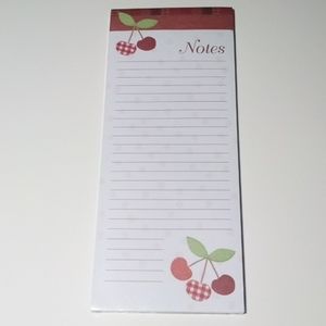 3/$15 Cherries Sticky Note Magnetic Notepad G115